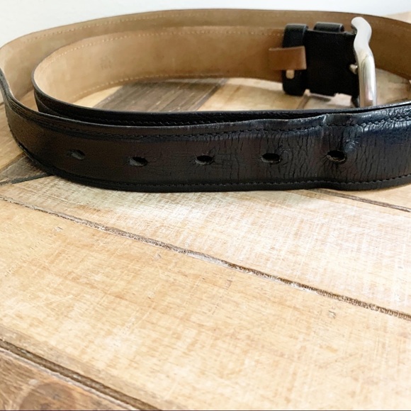 Prada Mens Black Leather Belt - Picture 3 of 7